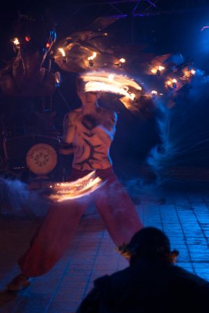 Fire dance with Oersprong at Olmense Zoo on 2015-02-07